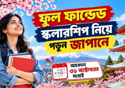 ফুল ফান্ডেড স্কলারশিপ নিয়ে পড়ুন জাপানে, আবেদন ৩১ অক্টোবরের মধ্যেই